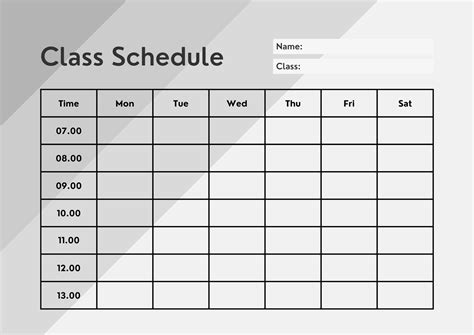 Schedule .